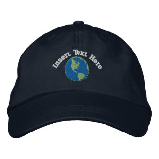 Anpassningsbar Earth Embroized Hat Broderad Keps