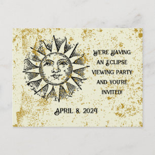 ANPASSNINGSBAR ECLIPSE VY PARTY INBJUDAN VYKORT