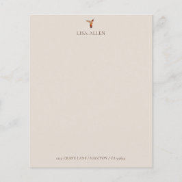 Anpassningsbar Ecru Allens Hummingbird Stationery