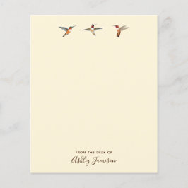Anpassningsbar Ecru Hummingbird Stationery Papper