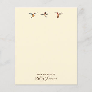 Anpassningsbar Ecru Hummingbird Stationery Papper
