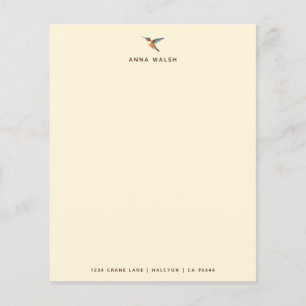Anpassningsbar Ecru Hummingbird Stationery Papper