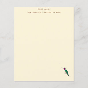 Anpassningsbar Ecru Lucifer Hummingbird Stationery