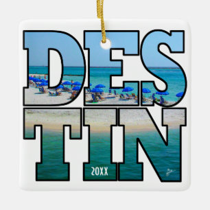 Anpassningsbar - egen fotoplastisk Florida Modern Julgransprydnad Keramik