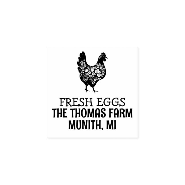 ANPASSNINGSBAR Egg Carton Chicken Älskare Gift-idé Stämpel (Tryck)