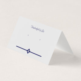 Anpassningsbar Eggshell Grått Diamond Tentfold Ear Visitkort