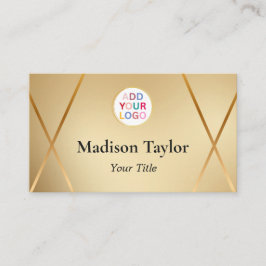 Anpassningsbar Elegant Affärskort Guld QR-kod och Visitkort