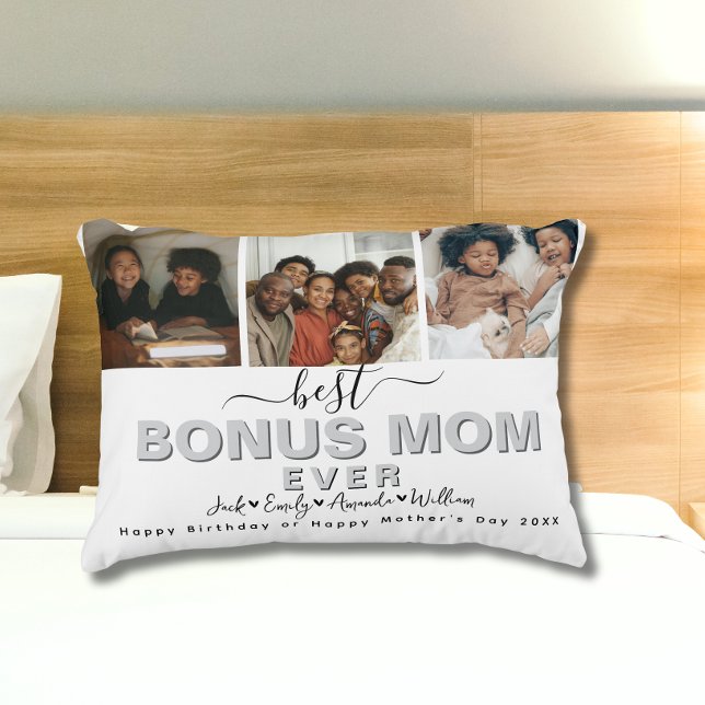 Anpassningsbar Elegant Best Bonus Mamma någonsin F Prydnadskudde (Skapare uppladdad)