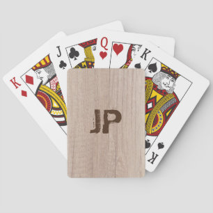 Anpassningsbar Elegant Board Wood Plank Se Monogra Casinokort