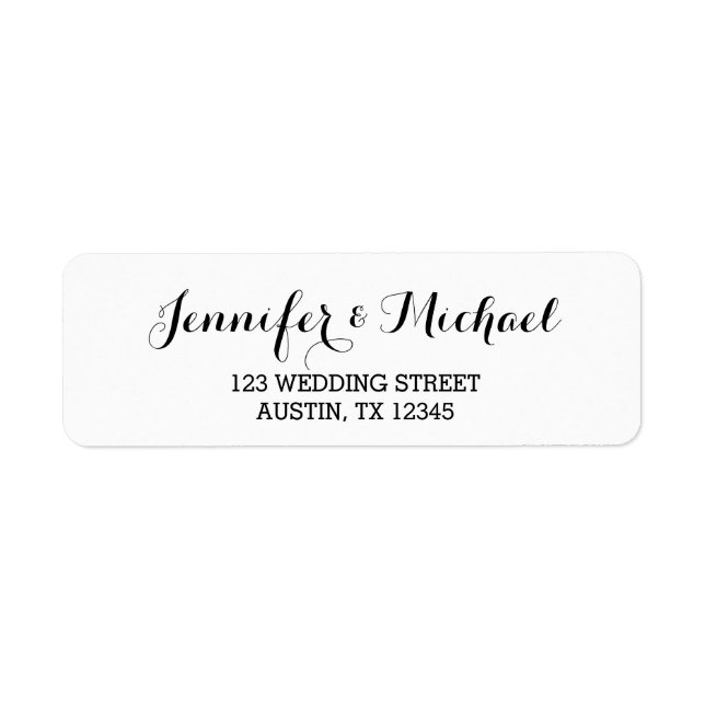 Anpassningsbar Elegant  Bröllop Retur adressetiket Returadress Etikett (Framsidan)