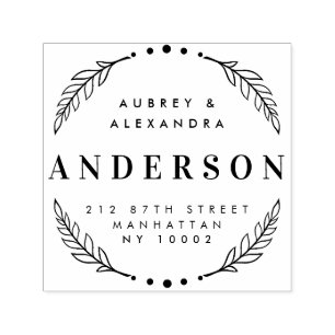 Anpassningsbar Elegant bröllop Returadress för and Självfärgande Stämpel