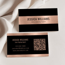 Anpassningsbar Elegant Brushed Ro Guld Black QR-ko