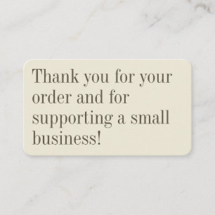 Anpassningsbar Elegant Cream Small Business Packag Visitkort