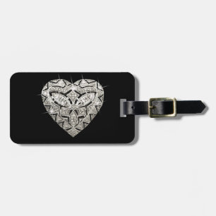 Anpassningsbar Elegant Designer Heart Luggage Tag Bagagebricka