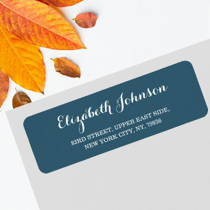 Anpassningsbar Elegant Eucalyptus Blue Returadress Etikett