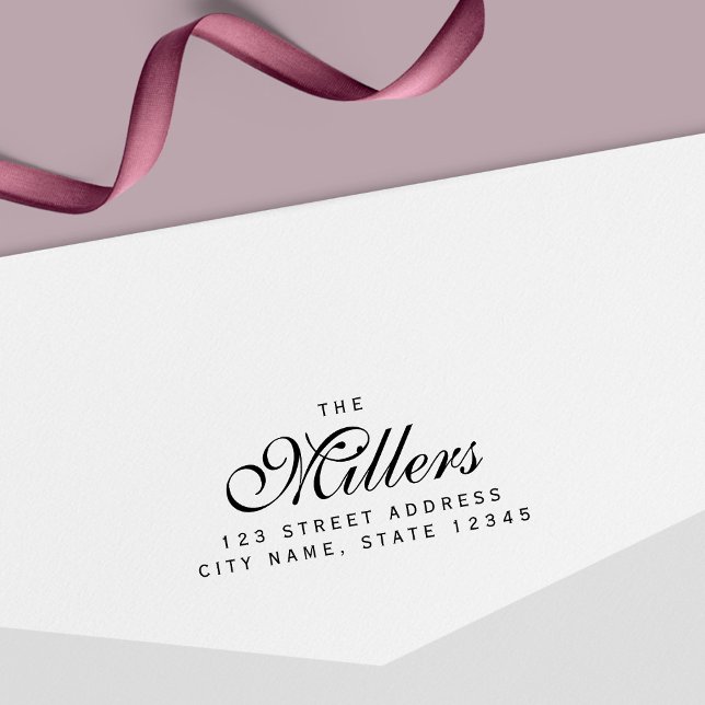 Anpassningsbar Elegant Family Namn Home Adress Självfärgande Stämpel (Skapare uppladdad)