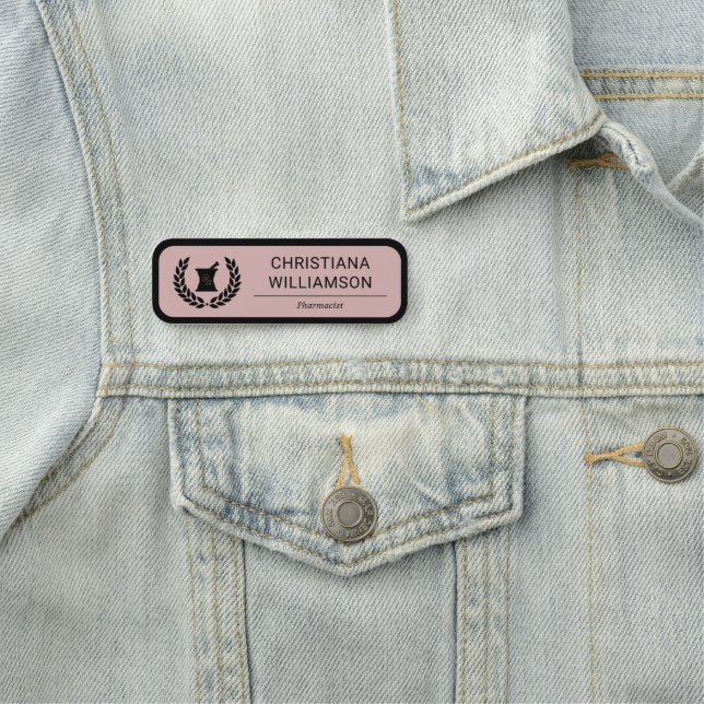 Anpassningsbar Elegant farmaceut Personal Personal Namnbricka (På plats)