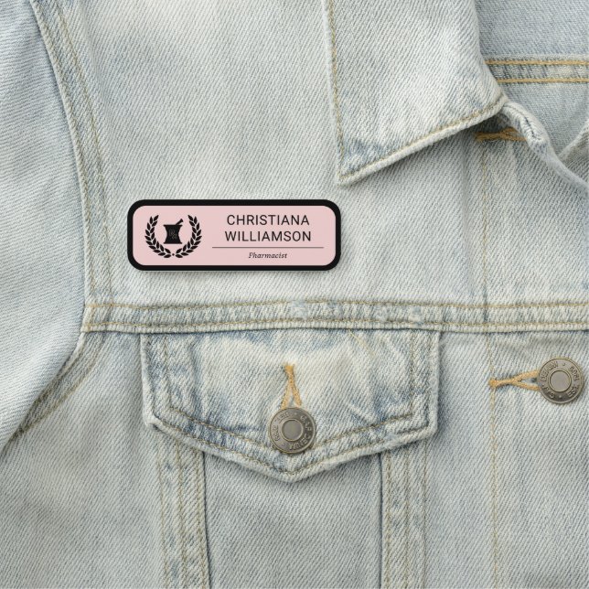 Anpassningsbar Elegant farmaceut Personal Personal Namnbricka (På plats)