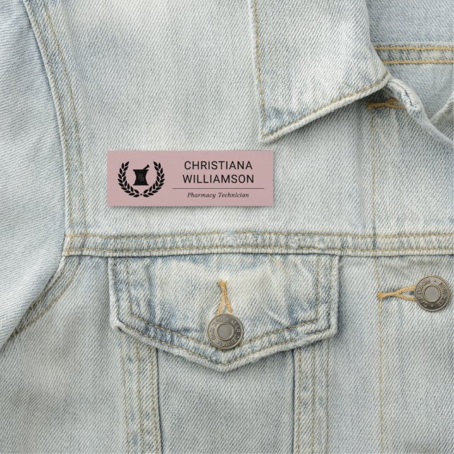 Anpassningsbar Elegant farmaceut Personal Personal Namnbricka (På plats)