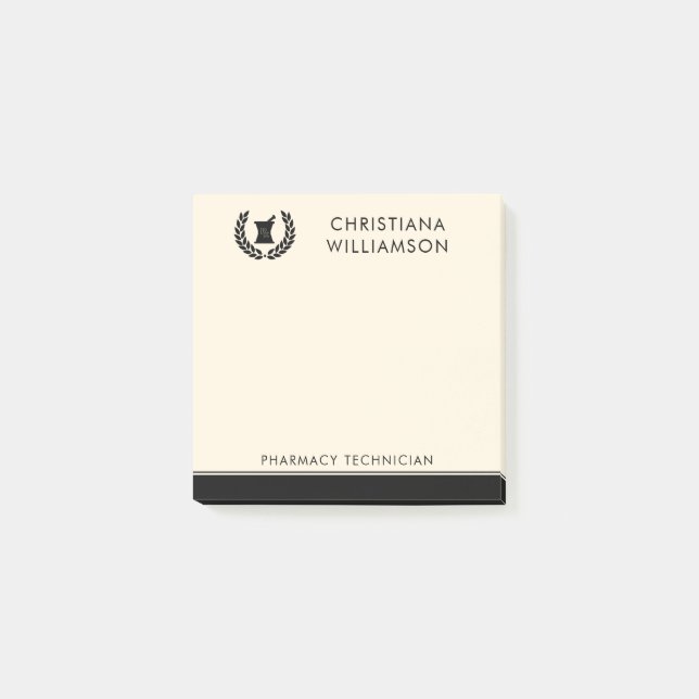 Anpassningsbar Elegant Farmakoterapeut Tech Person Post-it Block (Framsida)