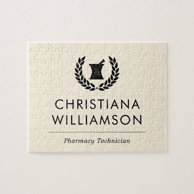 Anpassningsbar Elegant Farmakoterapeut Tech Person Pussel (Horisontell)