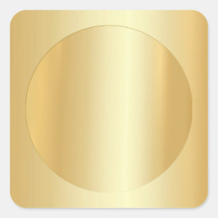 Anpassningsbar Elegant Faux Guld Blank Glamous-mal Fyrkantigt Klistermärke