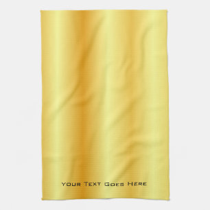 Anpassningsbar Elegant Faux Guld Lägg till textmal Kökshandduk