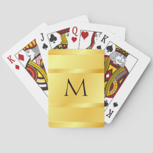 Anpassningsbar Elegant Faux Guld Metallic Search-m Casinokort