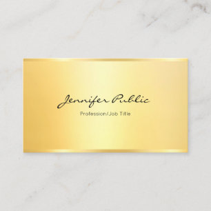 Anpassningsbar Elegant Faux Guld minimalist Modern Visitkort