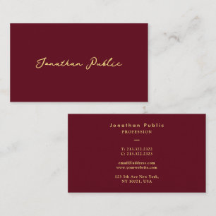Anpassningsbar Elegant Faux Guld Typography-skript Visitkort