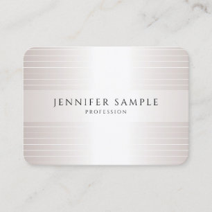 Anpassningsbar Elegant Faux Silver Modern Simple T Visitkort