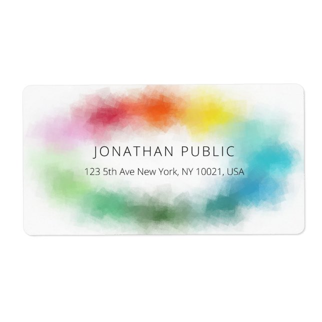 Anpassningsbar Elegant  för färgad Abstrakt - mode Fraktsedel (Framsidan)