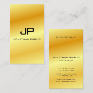 Anpassningsbar Elegant Glamor Faux Guld Modern lyx Visitkort