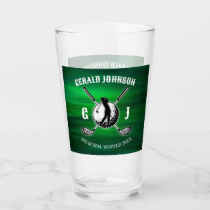 Anpassningsbar Elegant Golf Monogram Design Glaskopp