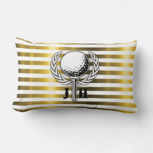 Anpassningsbar Elegant Golf Monogram Design Lumbarkudde