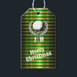 Anpassningsbar Elegant Golf Monogram Design Presentetikett<br><div class="desc">Eleganten Golf Monogram Design från Edward Eksi med minimal Anpassningsbar. Enkel modifiering av INITIALER och TEXTS efter dina behov.</div>