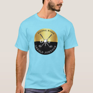 Anpassningsbar Elegant Golf Monogram Design T Shirt