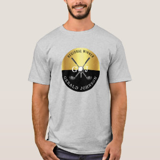 Anpassningsbar Elegant Golf Monogram Design T Shirt
