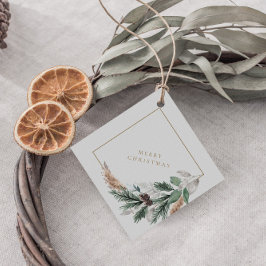 Anpassningsbar Elegant Grått God jul Utandning av  Gåvor Etiketter