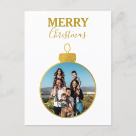 Anpassningsbar Elegant Guld Photo Ornaments jul Helg Vykort