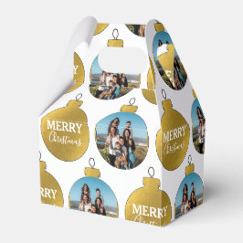 Anpassningsbar Elegant Guld Photo Ornaments jul Presentaskar