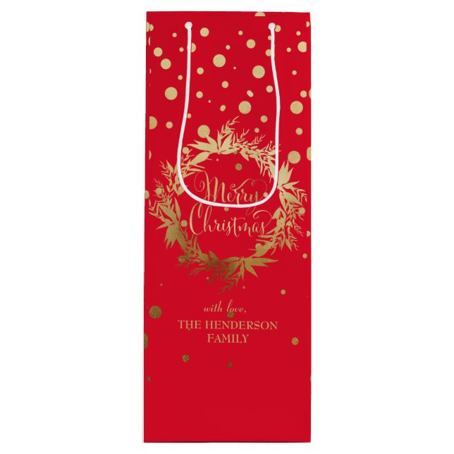 Anpassningsbar Elegant Guld Red God jul Utandning  (Framsidan)