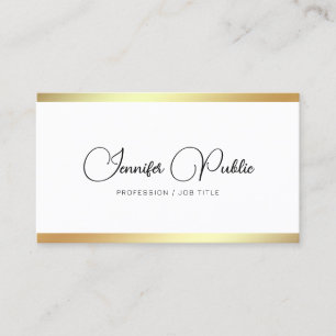 Anpassningsbar Elegant Guld Se modernt calligrafis Visitkort