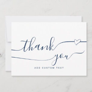 Anpassningsbar Elegant Heart Calligraphy, tack var Inbjudningar