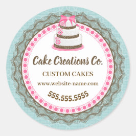 Anpassningsbar Elegant Kakning Förpackning Runt Klistermärke