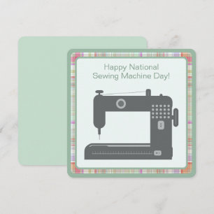 Anpassningsbar Elegant Lycklig Sewing Maskin Day D Julkort