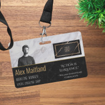 Anpassningsbar Elegant Marble Logotyp Security ID