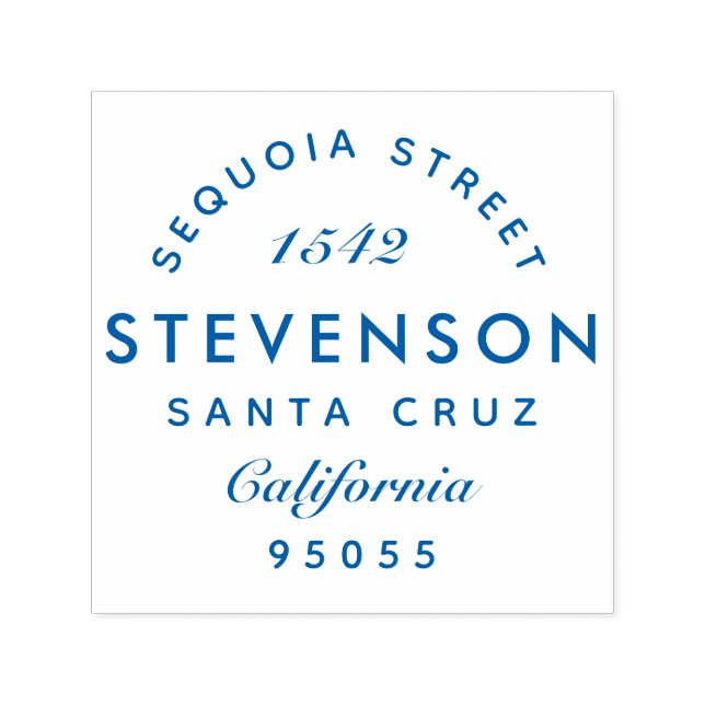 Anpassningsbar Elegant Modern Family Namn Returadr Självfärgande Stämpel (Design)