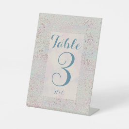 Anpassningsbar elegant modernt bordsnummer av blåt