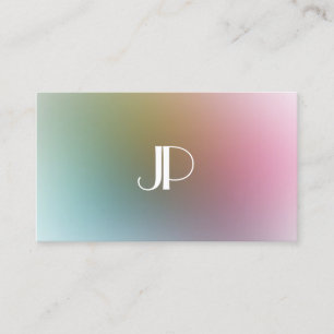 Anpassningsbar Elegant Monogram lyxfärgad mall Visitkort